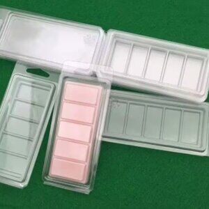 Premium 5-Cavity Clamshell Wax Melt Molds (50 Pack) Secure Snap-Close Lid | DIY